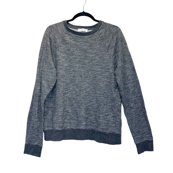 Everlane Crewneck Sweatshirt Size Medium Grey Heathered 100% Cotton - Picture 3 of 7